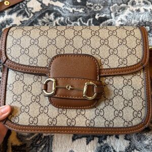 Gucci Beige and Brown Crossbody Bag